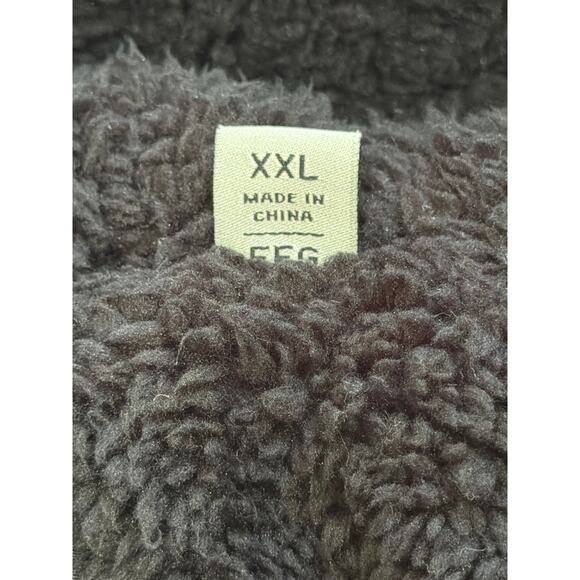 Levis Coat Parka Men XXL Blk Hooded Sherpa Lined Full Zip Snap Work Winter Field - Picture 5 of 8